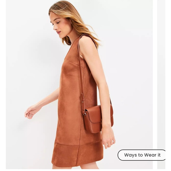 Loft microsuede dress NWT - Picture 3 of 8